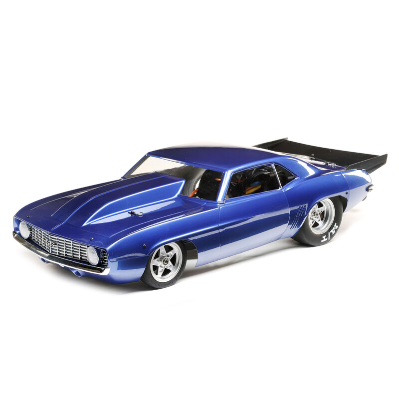 Losi LOS03035T2 - 1/10 '69 Camaro 22S No Prep Drag Car, Brushless 2WD RTR, Blue