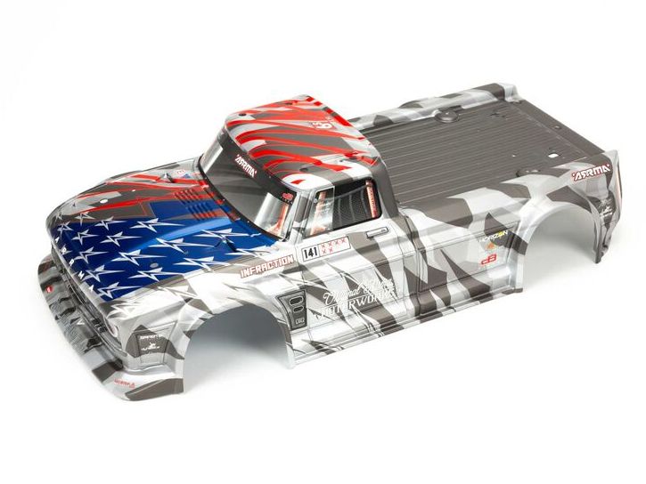 Arrma ARA410006 - Painted Body, Silver/Red (INFRACTION 6S BLX)