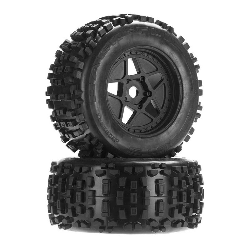 Arrma ARAC8795 (AR510092) - 1/8 dBoots Backflip Monster Truck 6S Front/Rear 2.8 Pre-Mounted Tires, 17mm Hex