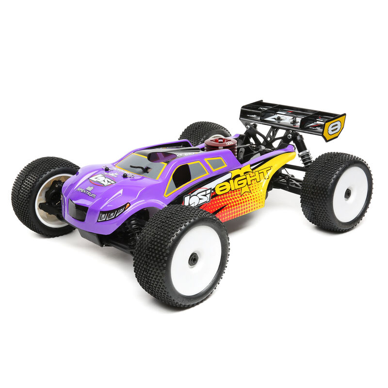 Losi LOS04011V2 - 1/8 8IGHT-T 4WD Truggy Nitro RTR, Purple/Yellow