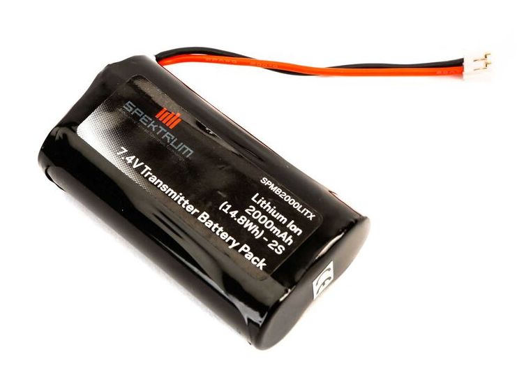 Spektrum SPMB2000LITX - 7.4V 2000mAh 2S Li-Ion Transmitter Battery DX9., DX8, DX7S)