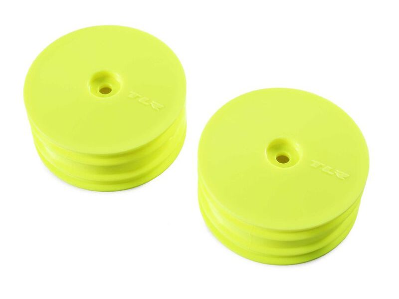 TLR 43021 - 1/10 Front Buggy 2.2 Wheels, 12mm Hex, Yellow (22X-4)