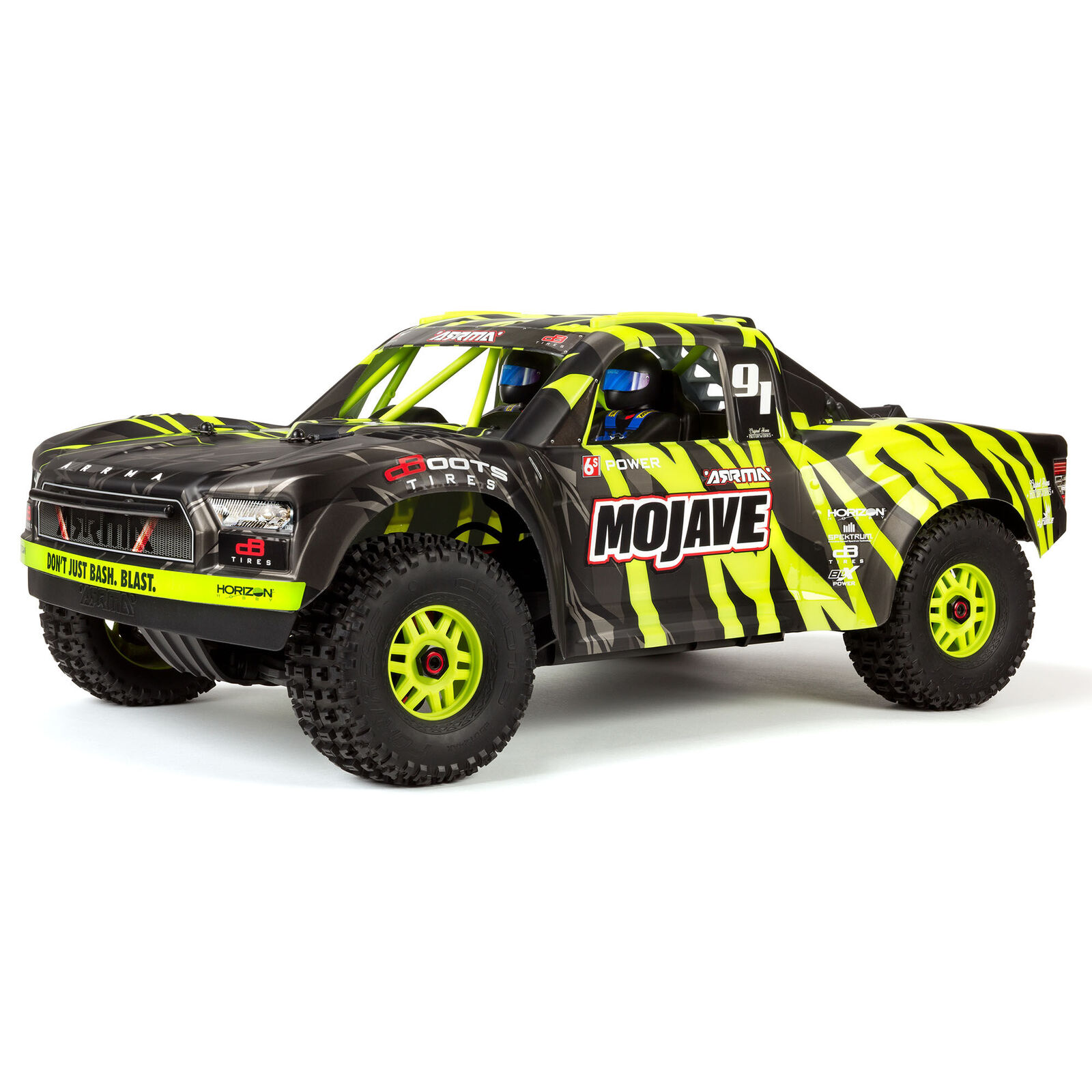 Arrma ARA7604V2T1 - 1/7 MOJAVE 6S V2 4WD BLX Desert Truck with Spektrum Firma RTR, Green/Black
