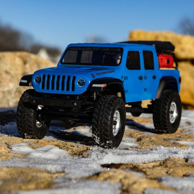 Axial AXI00005T2 - 1/24 SCX24 Jeep JT Gladiator 4WD Rock Crawler Brushed RTR, Blue