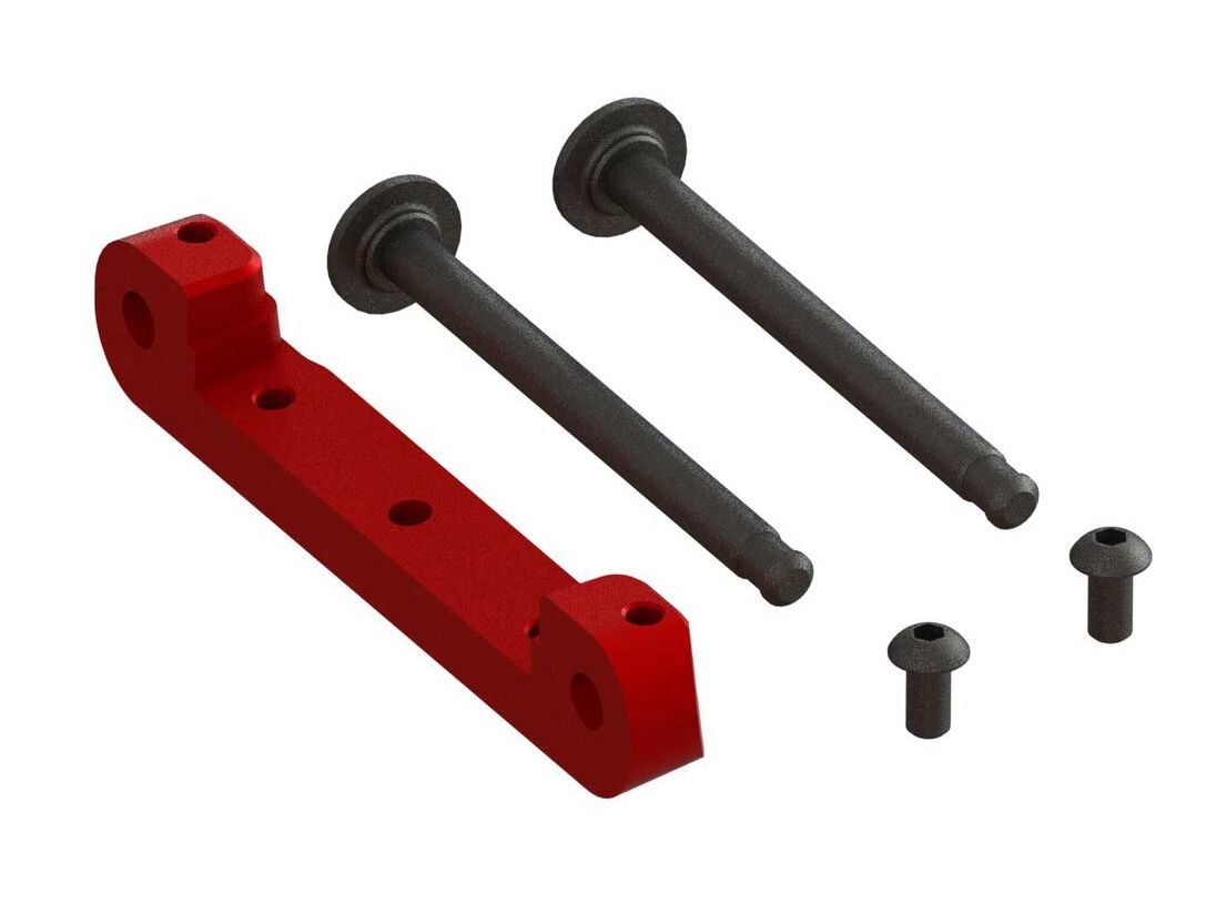 Arrma ARA330659 - Front Upper Aluminum Suspension Mount CNC, Red (EXB)