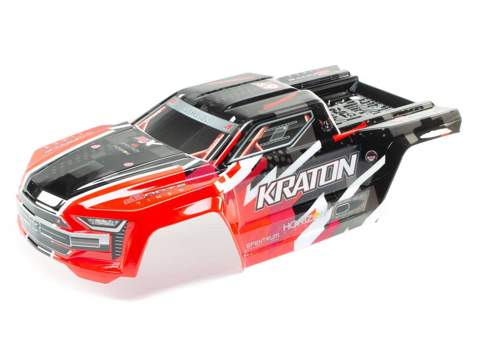 Arrma ARA406156 - 1/8 Painted Body with Decals, Red (KRATON 6S BLX)