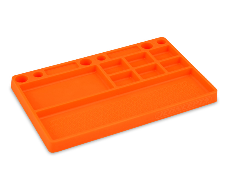 JConcepts 2550-6 - Rubber Parts Tray 181 x 114 x 12.5mm, Orange