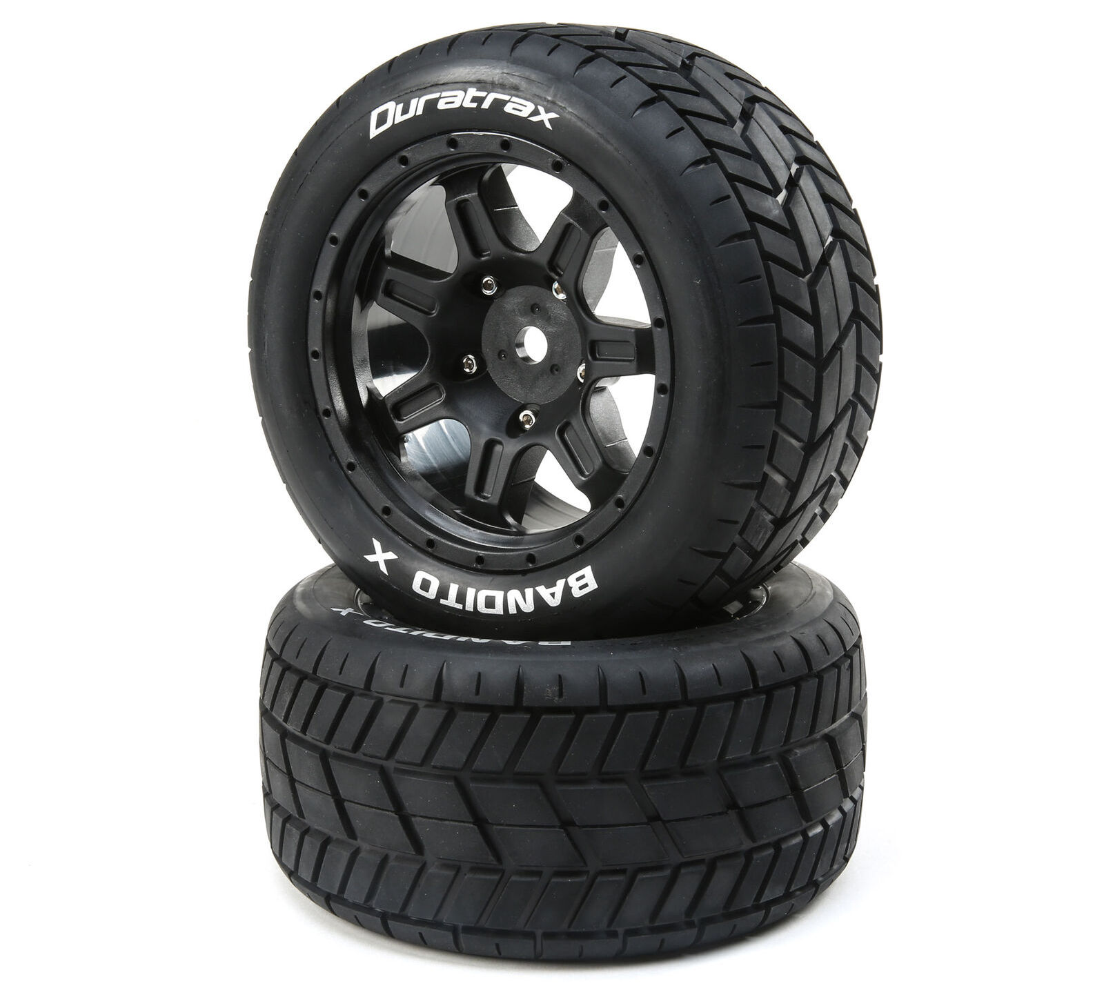 Duratrax DTXC5500 - Bandito X Belted Mounted Tires, 24mm Black 