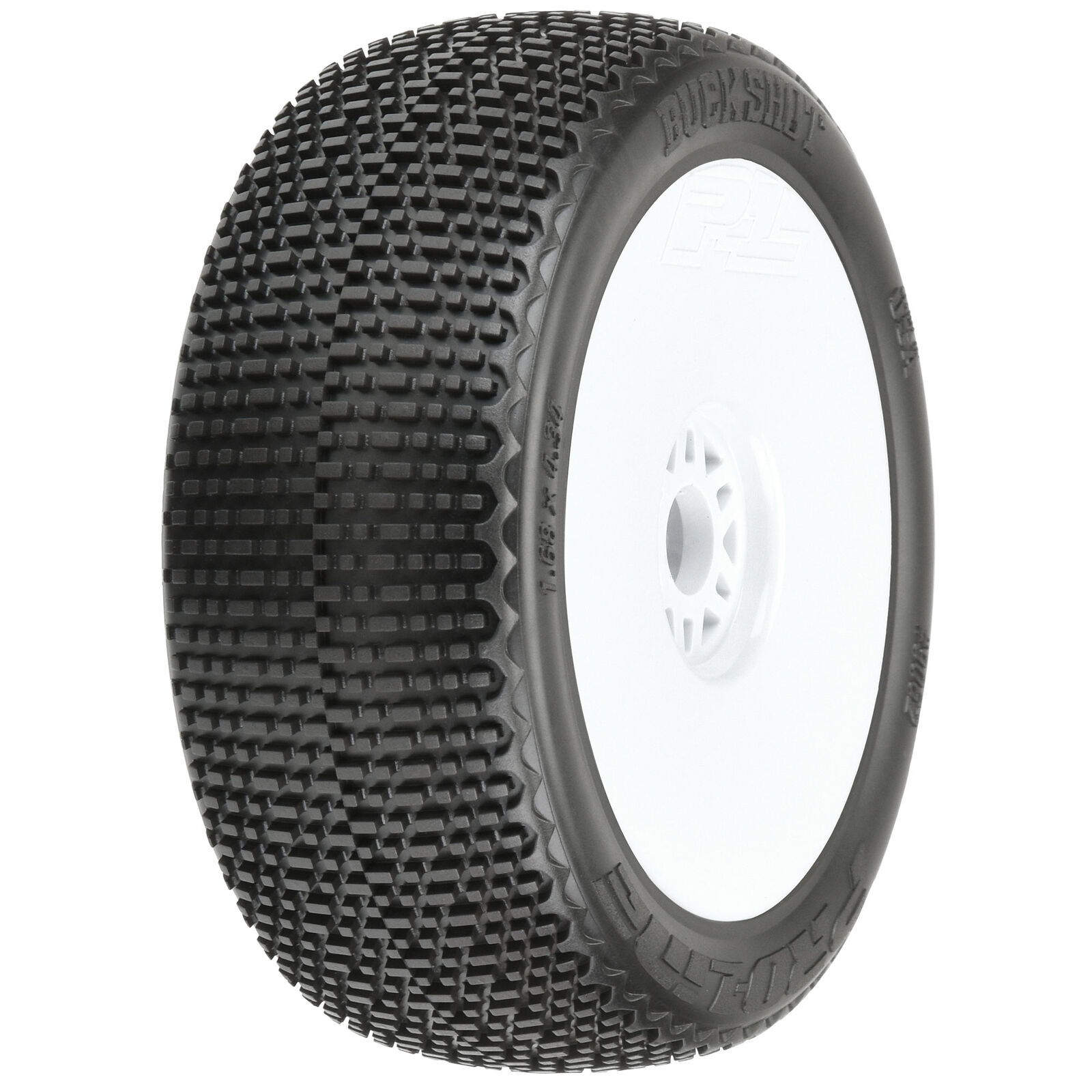 ProLine 9062-233 - 1/8 Buck Shot S3 Front/Rear Buggy Tires Mounted 17mm White