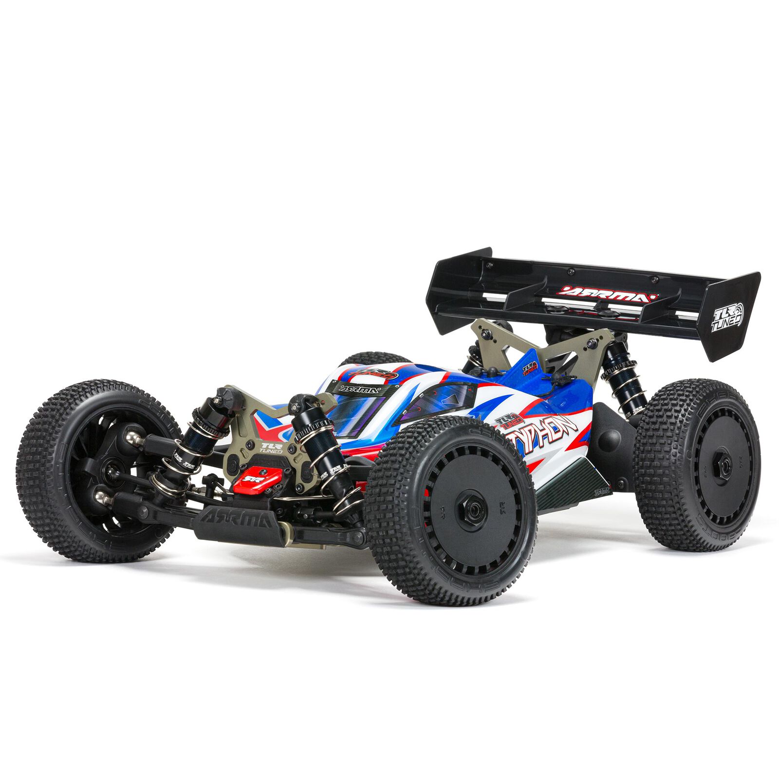 Arrma ARA8406 - 1/8 TLR Tuned TYPHON 6S 4WD BLX Buggy RTR, Red/Blue