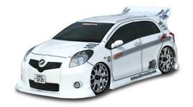 Colt M2313 - Yaris Clear Body with Wing, Light Buckle, Rear View Mirror & Decal  (M-Chassis)