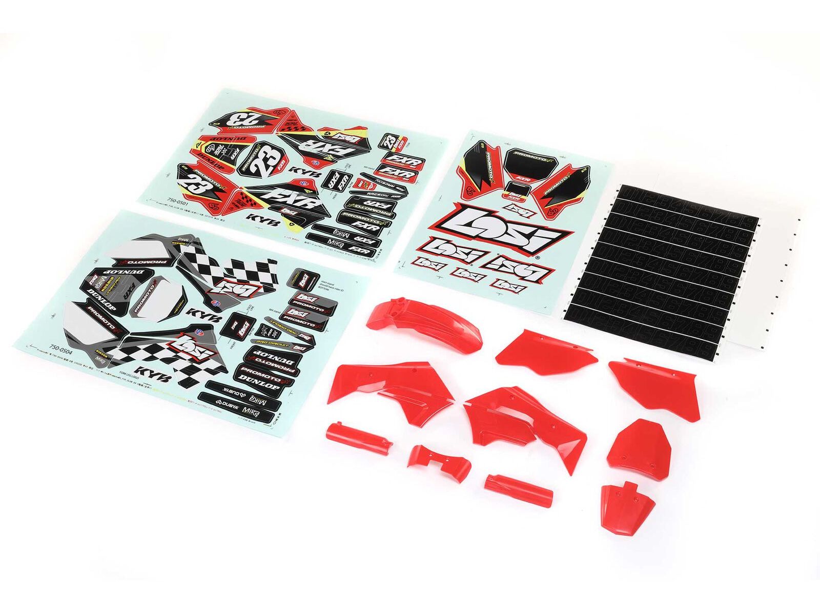 Losi LOS260000 - Red Plastics w/Wraps (PM-MX)