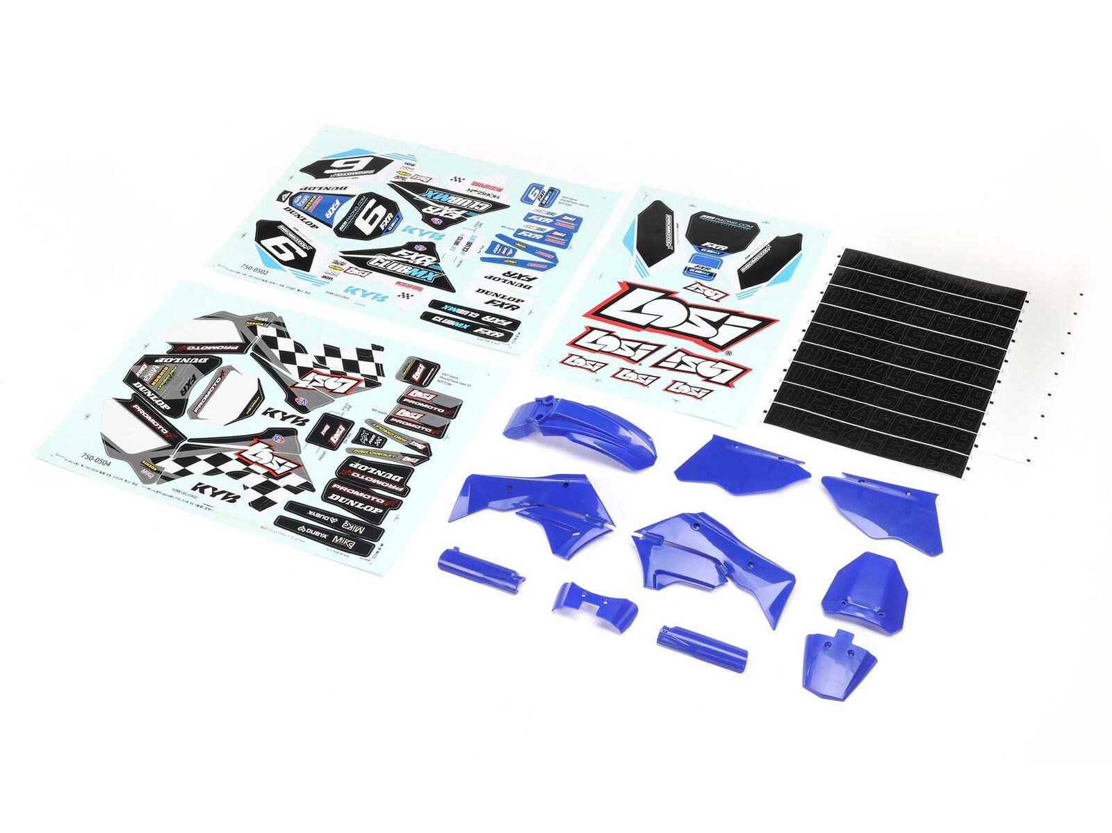 Losi LOS260001 - Blue Plastics w/Wraps (PM-MX)
