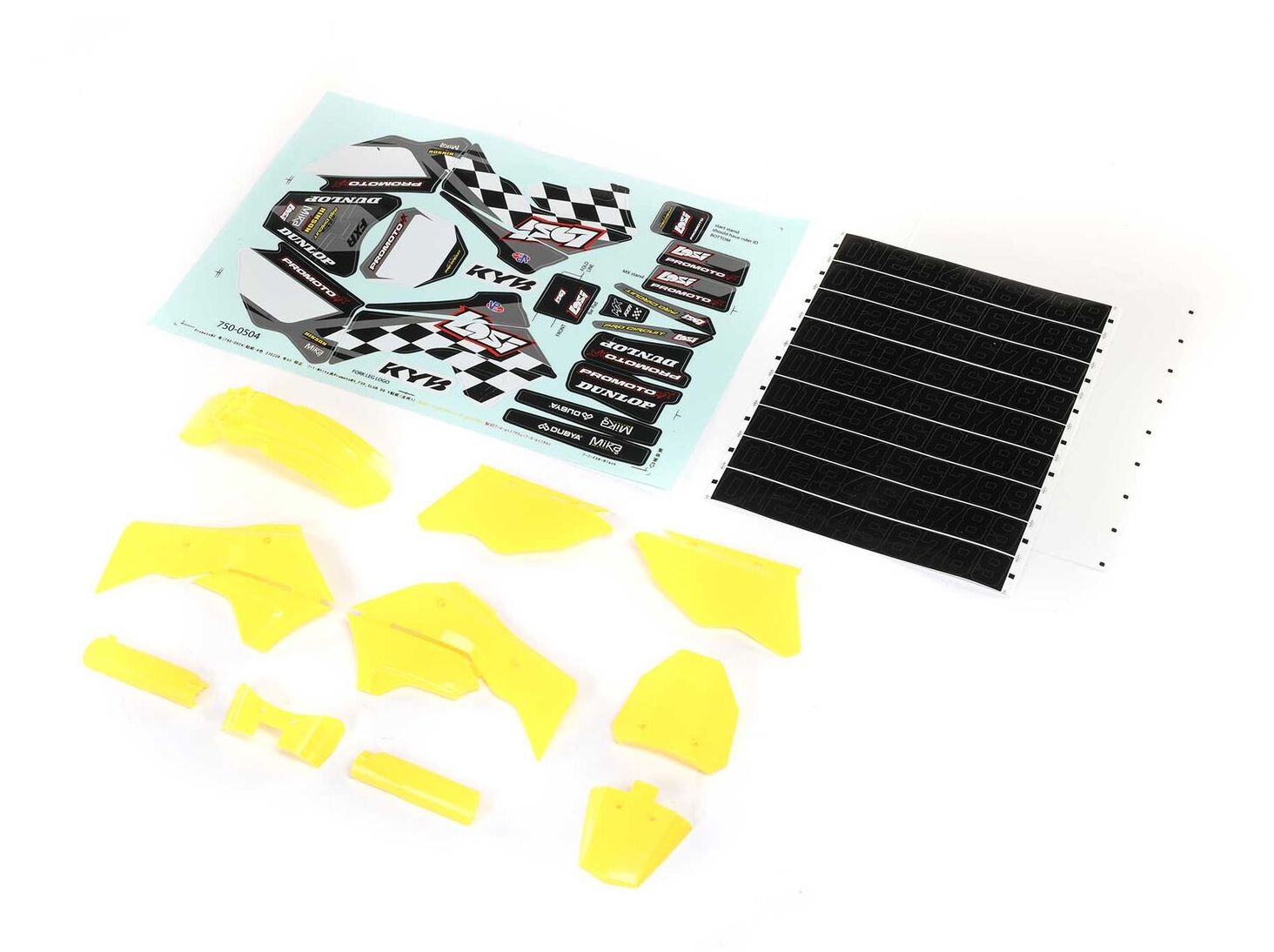 Losi LOS260003 - Yellow Plastics w/Wraps (ProMoto-MX)