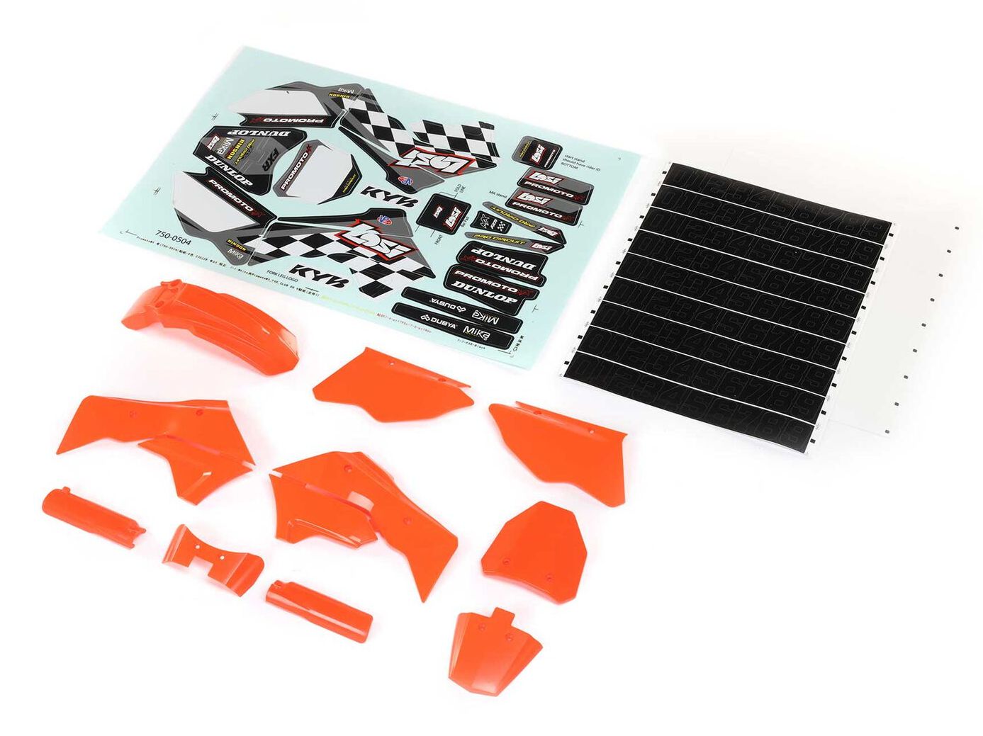 Losi LOS260004 - Orange Plastics w/Wraps (Promoto-MX)