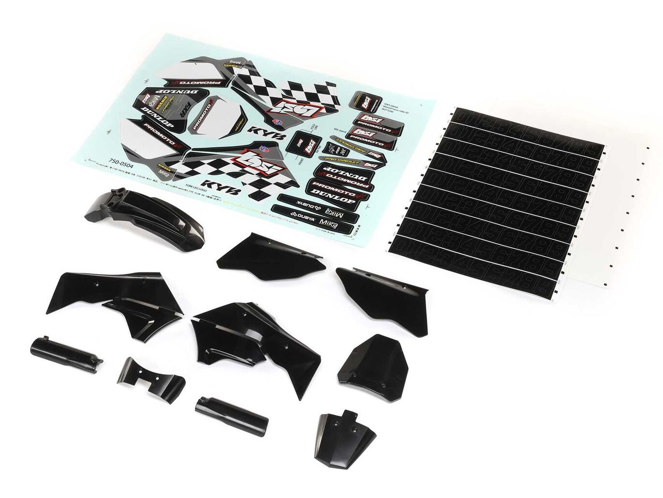 Losi LOS260006 - Black Plastics w/Wraps (Promoto-MX)
