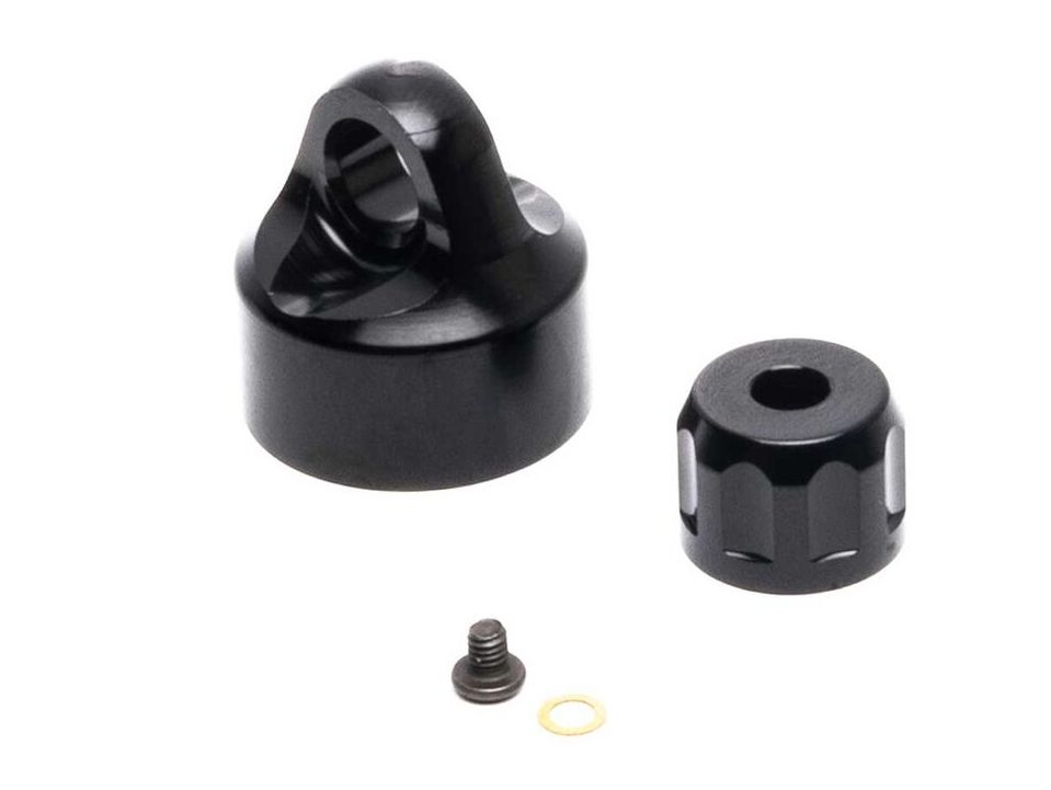 Losi LOS363001 - Shock Cap Set, Aluminum, Black (Promoto-MX)