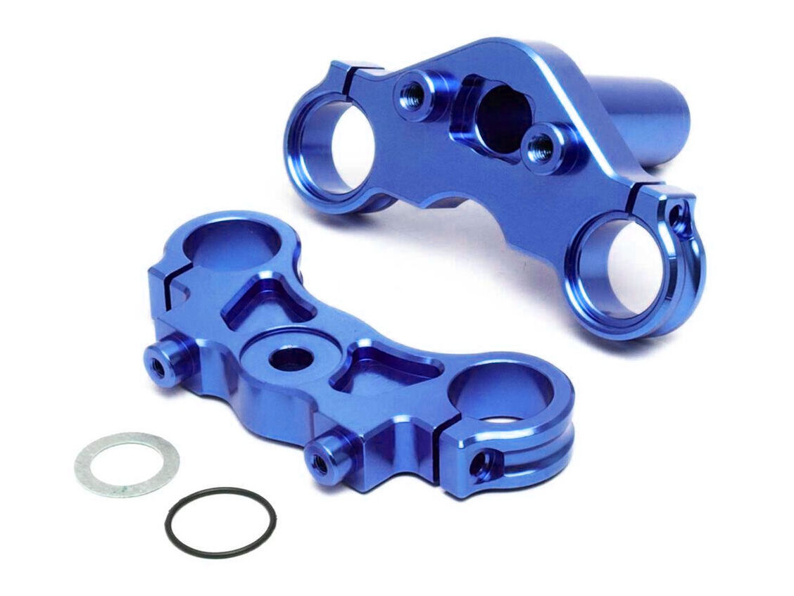 Losi LOS364003 - Aluminum Triple Clamp Set, Blue (PM-MX)
