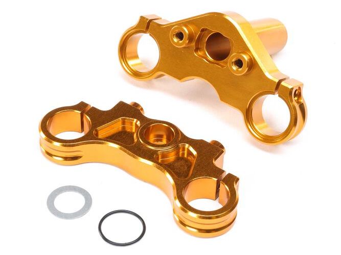 Losi LOS364005 - Aluminum Triple Clamp Set, Gold (PM-MX)