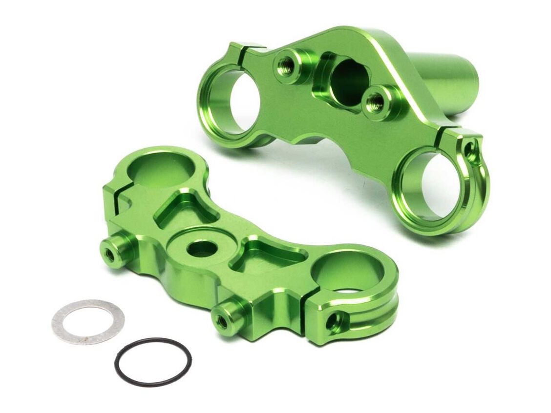 Losi LOS364008 - Aluminum Triple Clamp Set, Green (PM-MX)