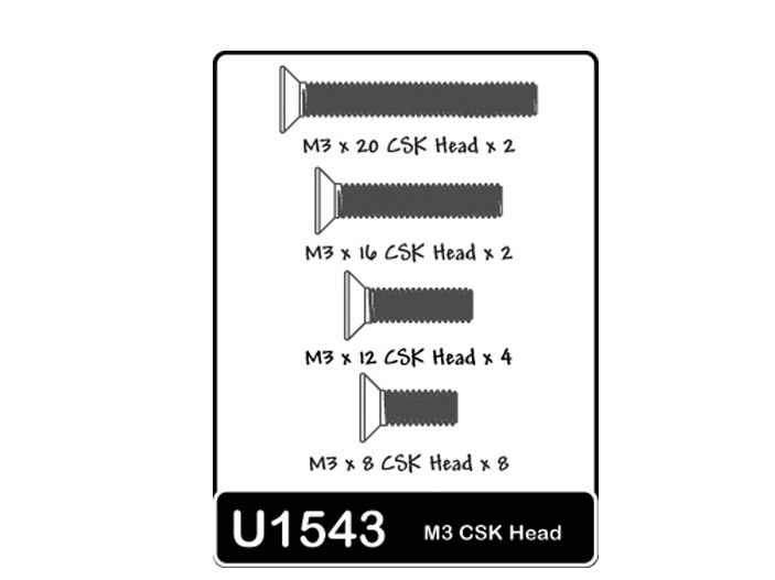 Schumacher U1543 -  M3 Csk Hd Screw