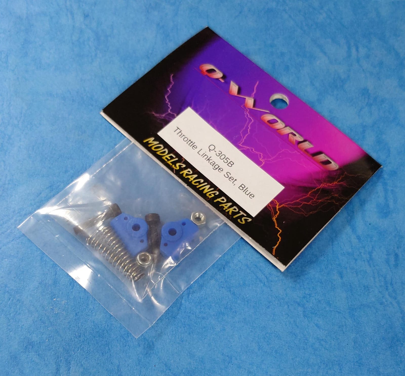 Q-World Q-305B - Throttle Linkage Set, Blue