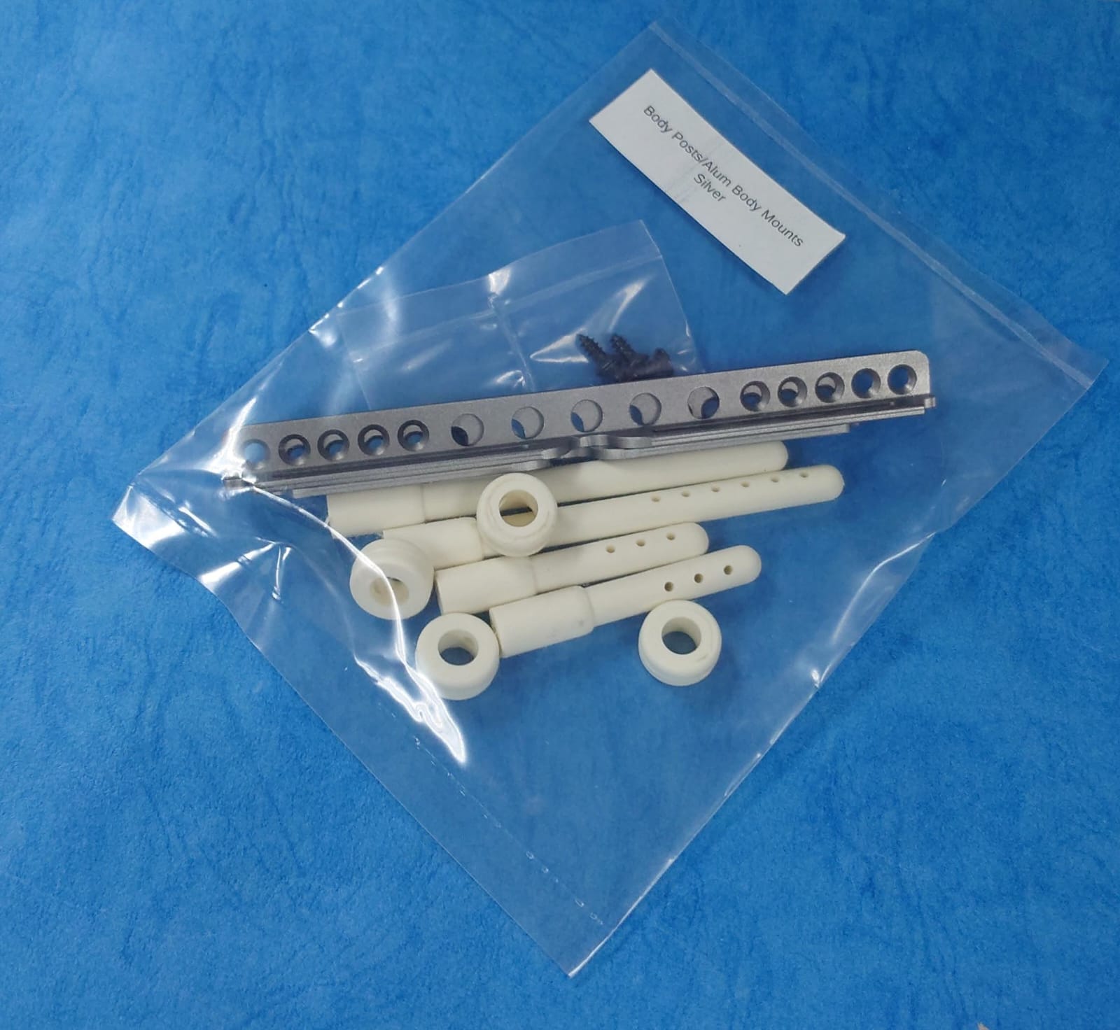 Jet Racing BP-01S - Alum Body Mount + Plastic Body Posts, SilverBlack