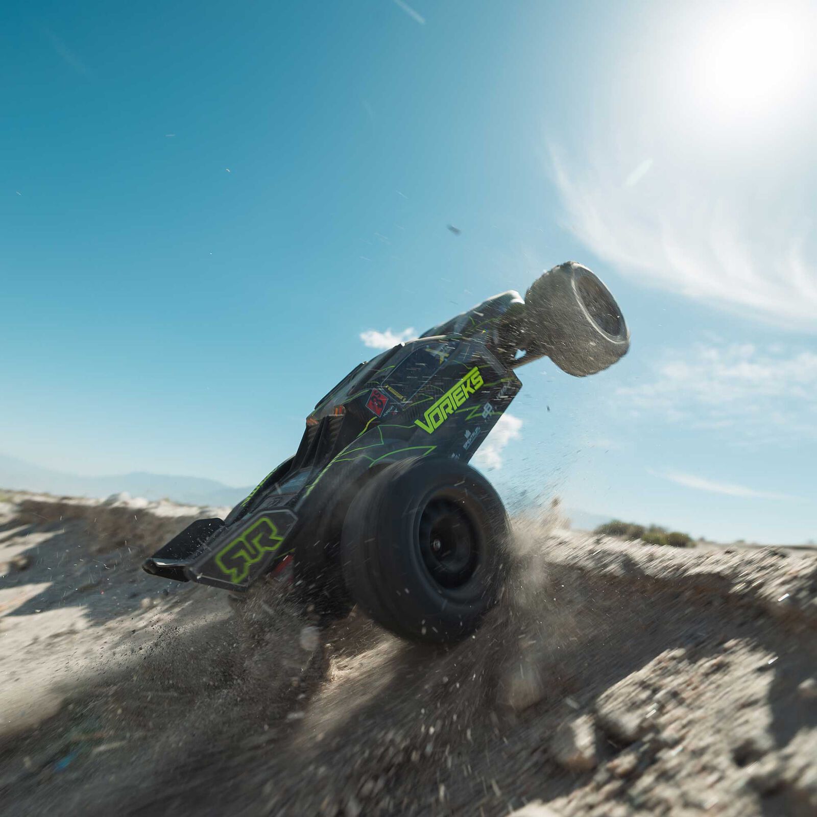 Arrma ARA3505T1 -  1/10 Vorteks DSC 223S 2WD Brushless Stadium Truck RTR, Yellow