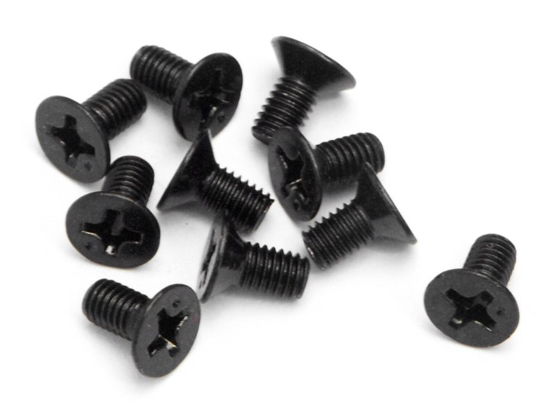 HPI Z525 - Flat Head Screw M3x6mm 10pcs (Phillips Head)