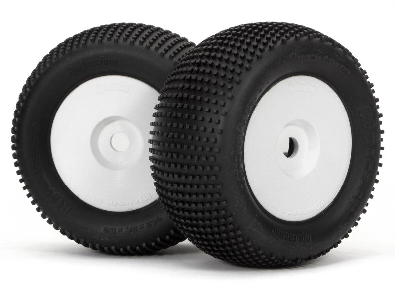 HPI  4925 - Mounted Nubz Tire 143x68mm S Compound on Dish Wheel White (Savage. Hellfire)