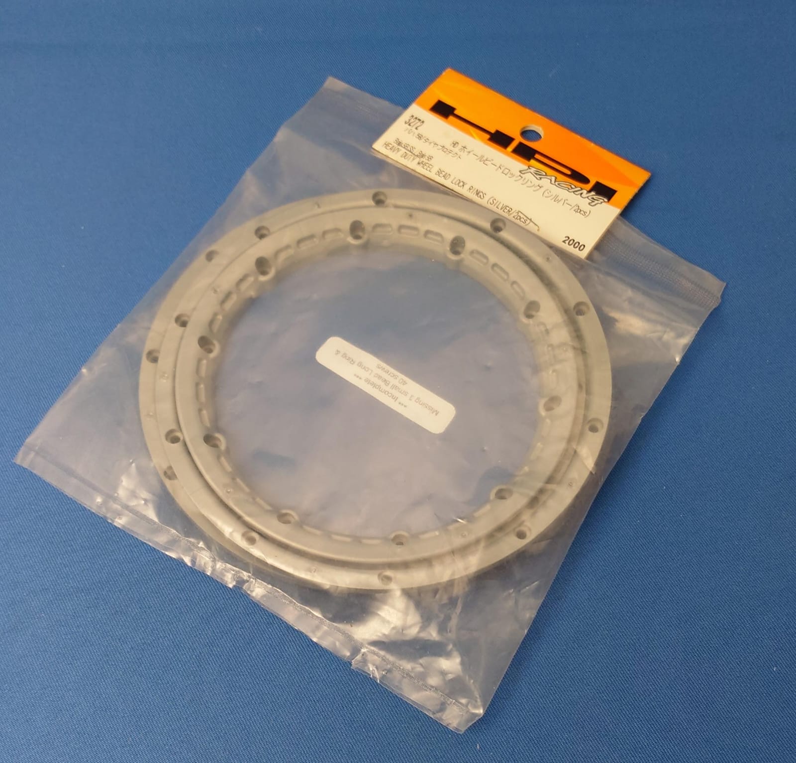 HPI 3272 - *Incomplete* Heavy Duty Wheel Bead Lock Rings, Silver (Baja 5B)