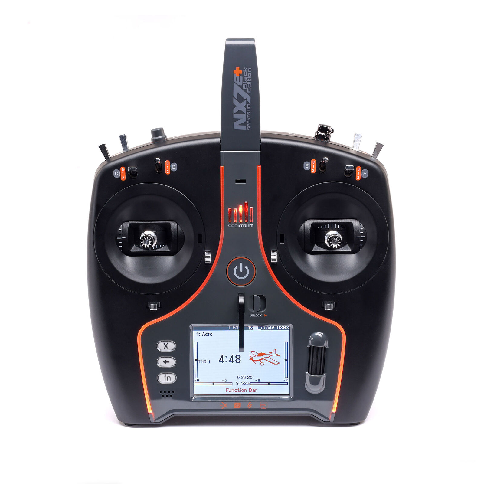 Spektrum SPMR7120 - NX7e+ 14-Channel DSMX Transmitter Only, Black Edition