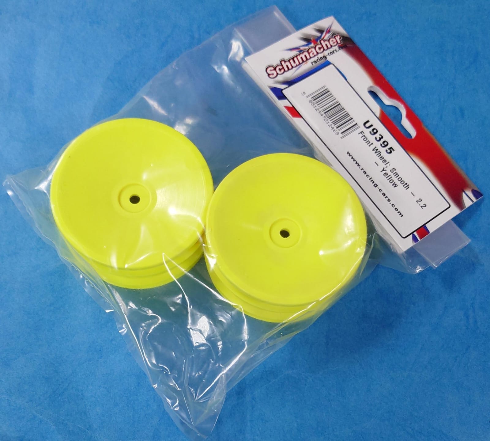 Schumacher U9395 - Front Wheel; Smooth - 2.2 - Yellow (Buggy)