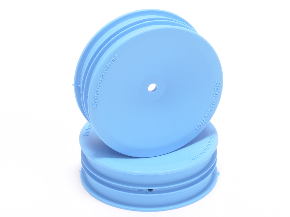 Schumacher U9372 - Wheel; Hex - Front Slim - 2WD - Blue